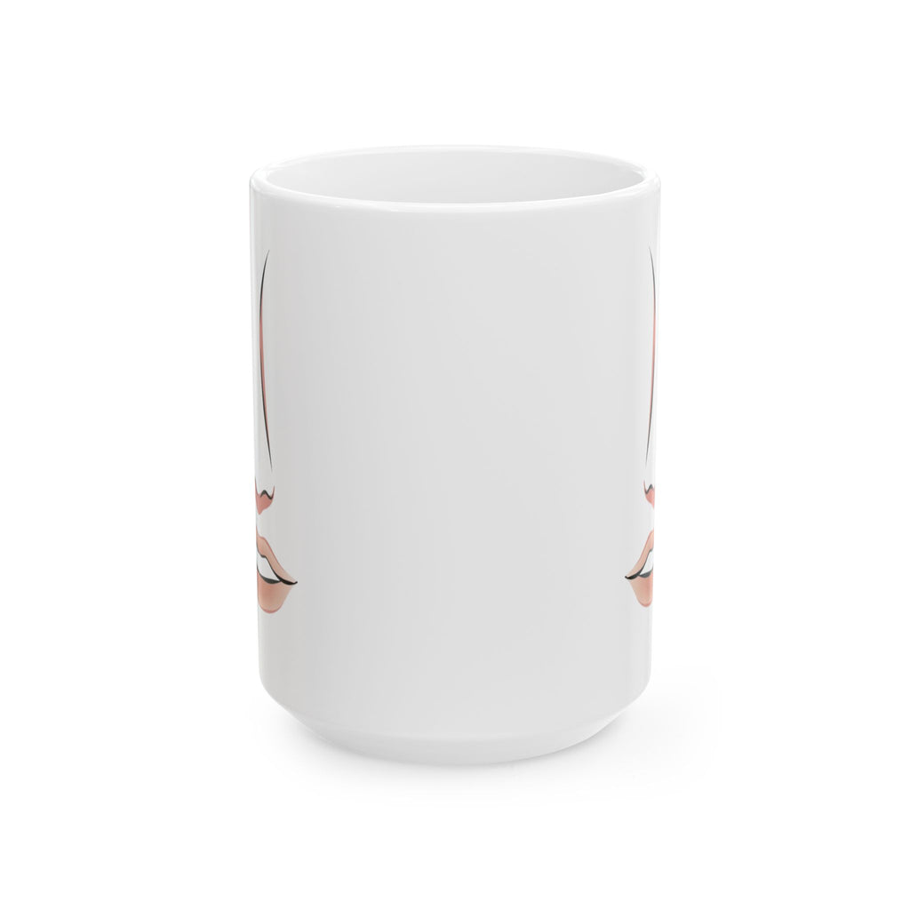 Mug en céramique visage féminin minimaliste