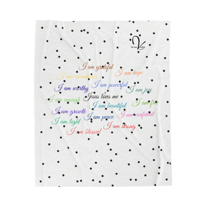 Motivational Velveteen Plush Blanket