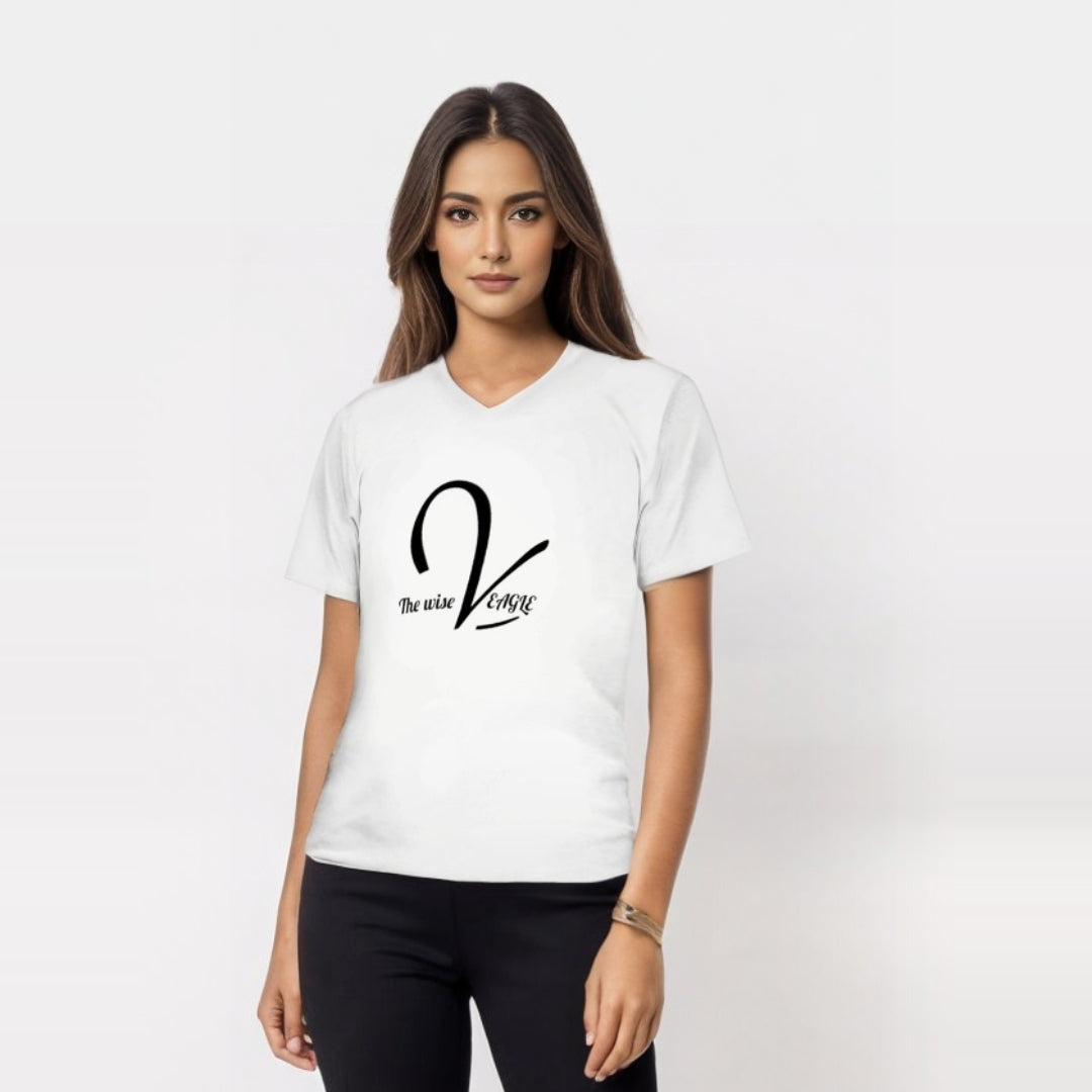 Unisex Casual V-Neck T-Shirt