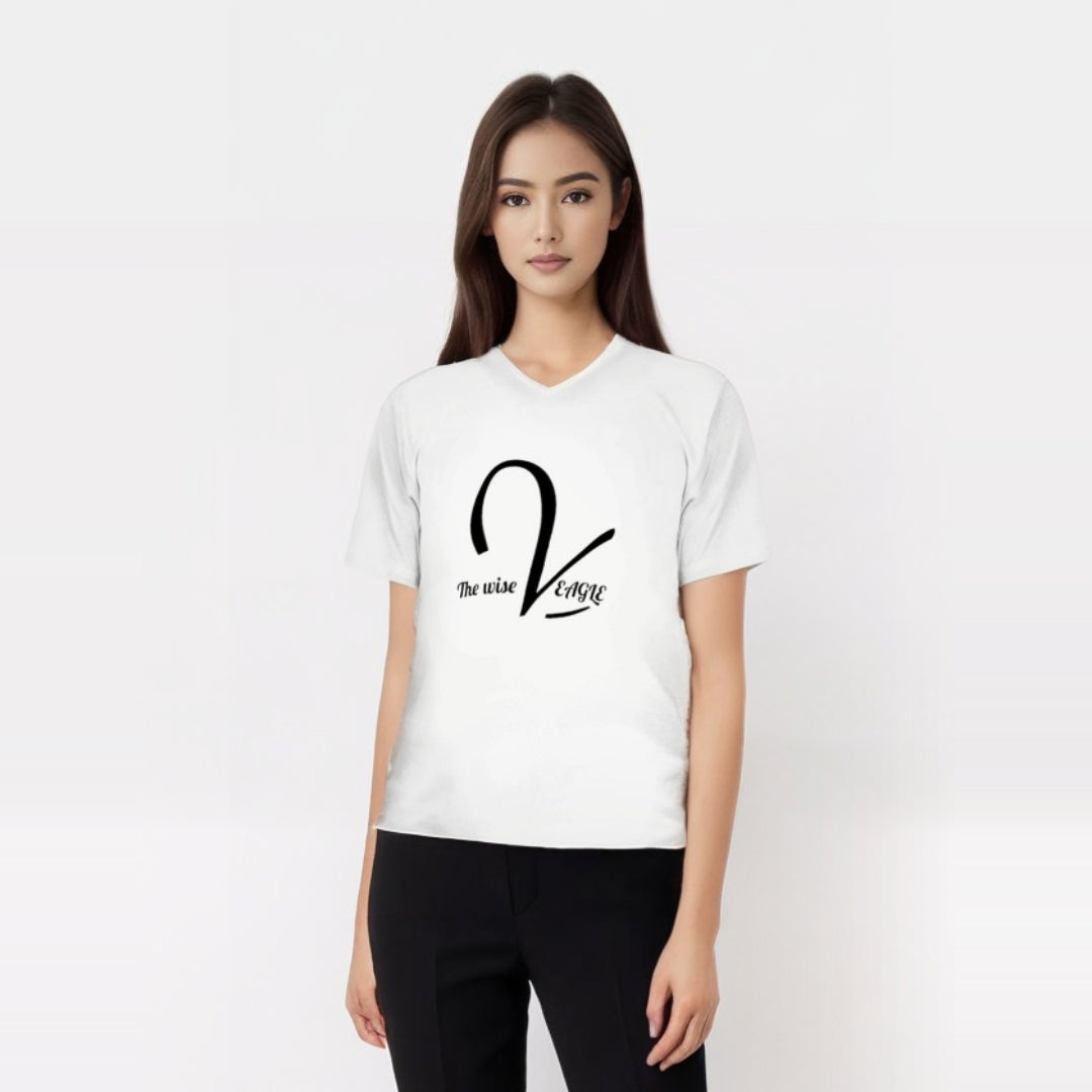 Unisex Casual V-Neck T-Shirt