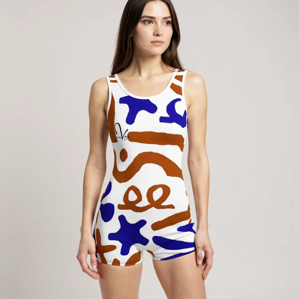 Maillot de bain une-pièce femme vintage chic