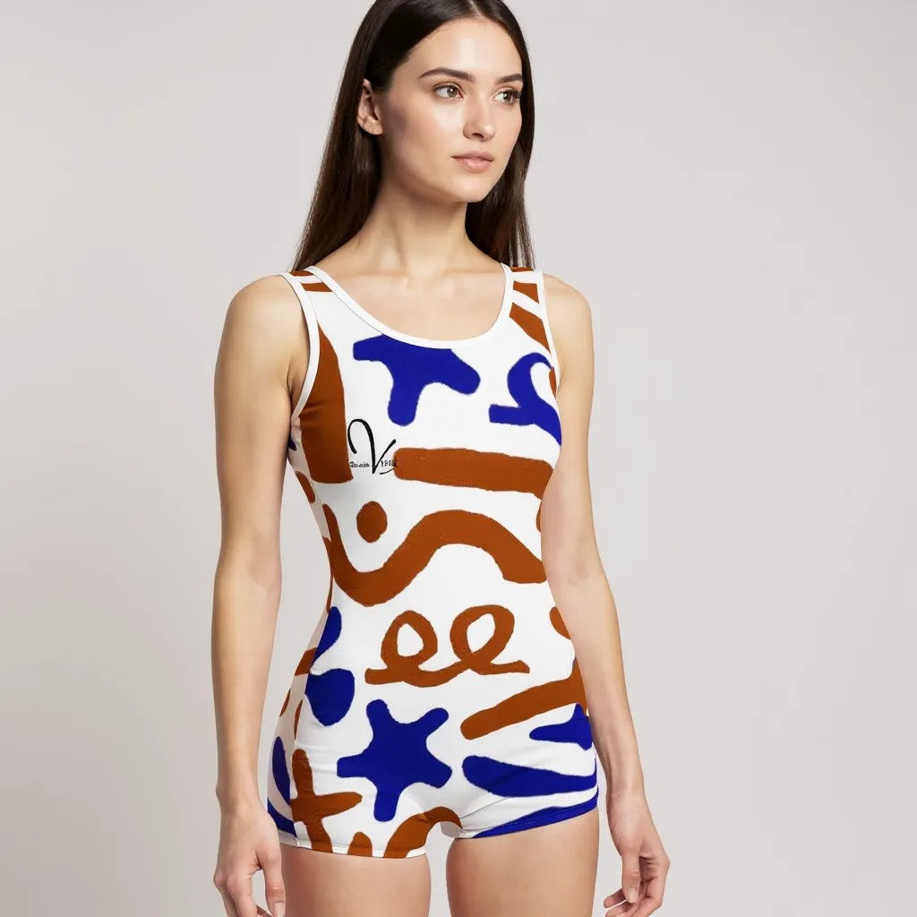 Maillot de bain une-pièce femme vintage chic