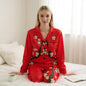Elegant Floral Satin Pajamas
