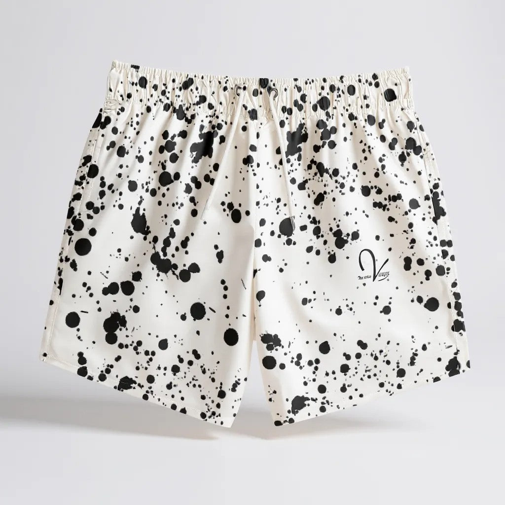 Stylish Splash Pattern Swim Trunks