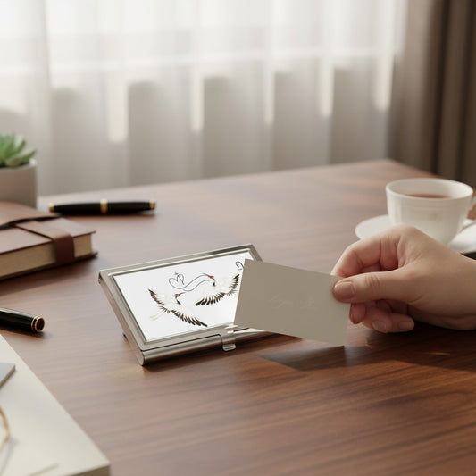 Elegant Crane Business Card Holder