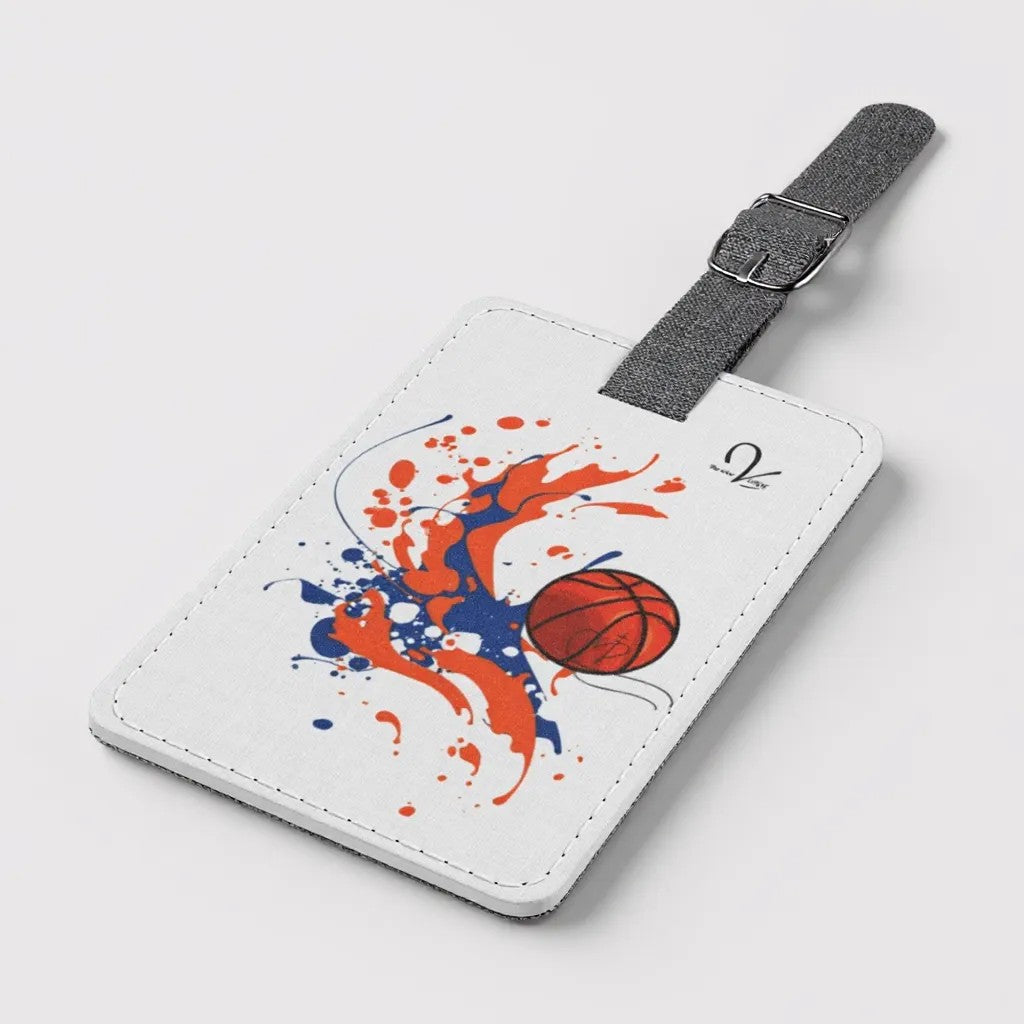 Étiquette de bagage en polyester Saffiano