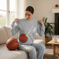 T-shirt manches longues unisexe colombe et basketball
