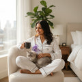 Pyjama femme en satin floral élégant