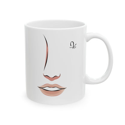 Minimalist Feminine Face Ceramic Mug