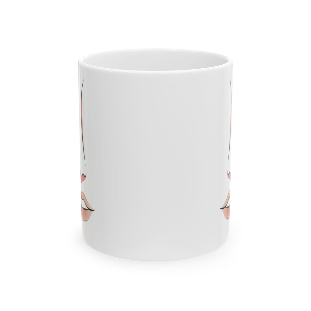 Mug en céramique visage féminin minimaliste
