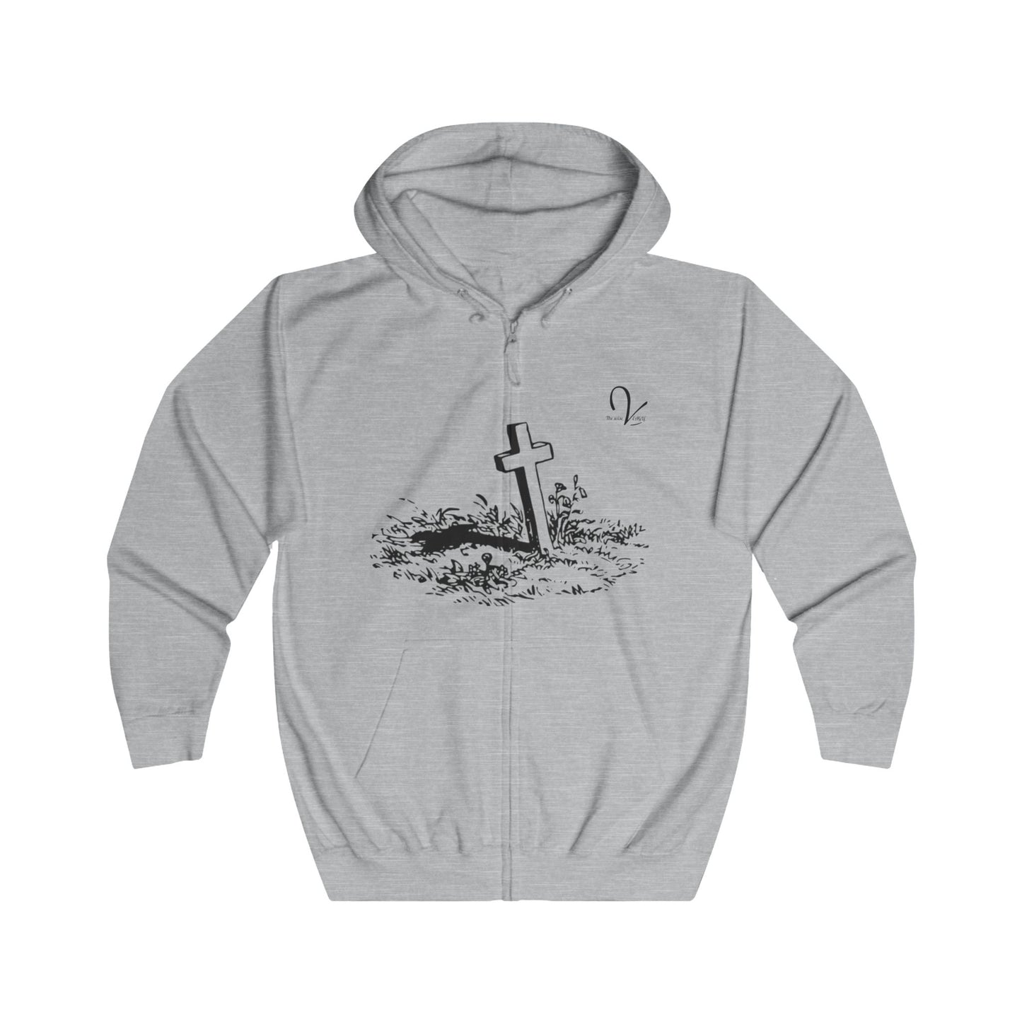 Cross in the Ground Zip Hoodie