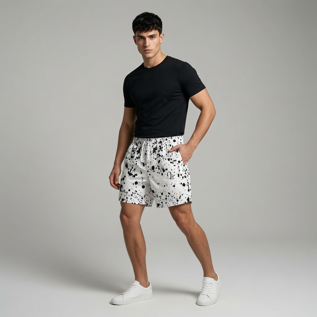 Short motif éclaboussures - Homme