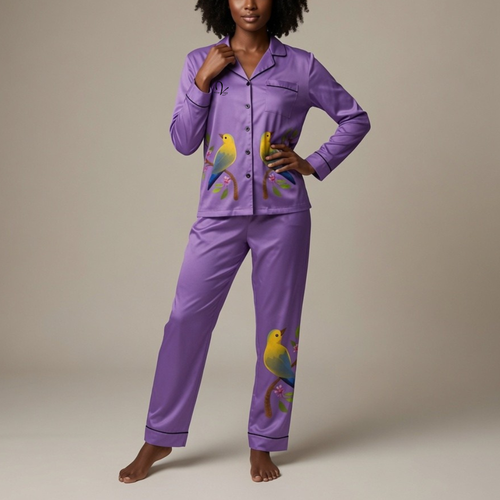 Purplebird Satin Pyjamas - Women