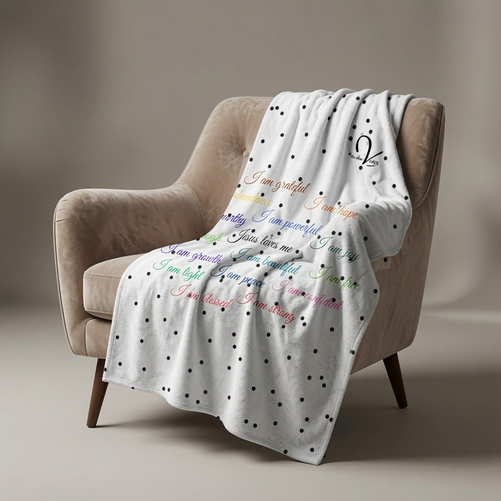 Throw blanket with a motivating message - Home