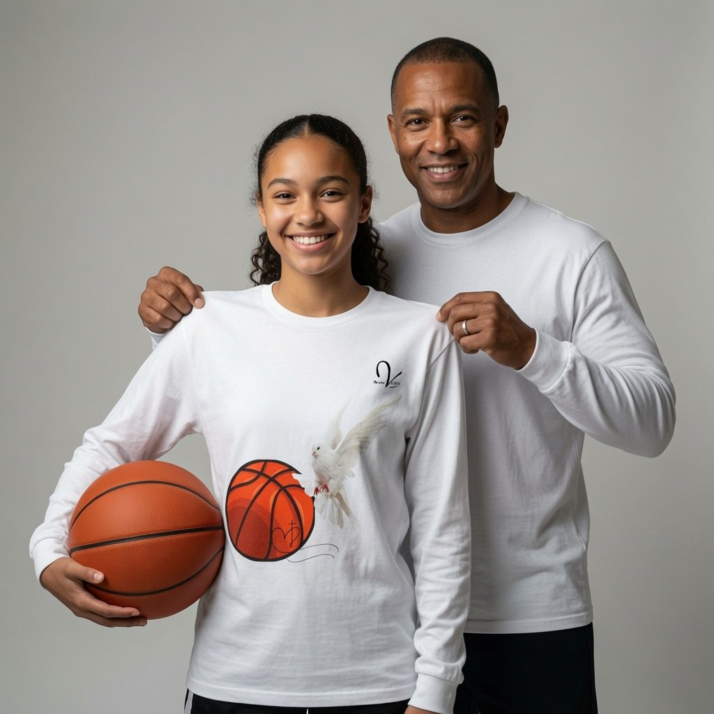 Dove and Basketball T-shirt - Unisex
