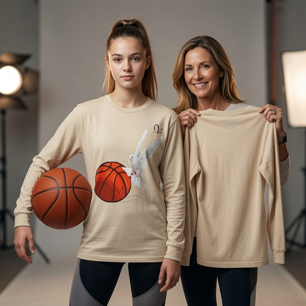 Dove and Basketball T-shirt - Unisex