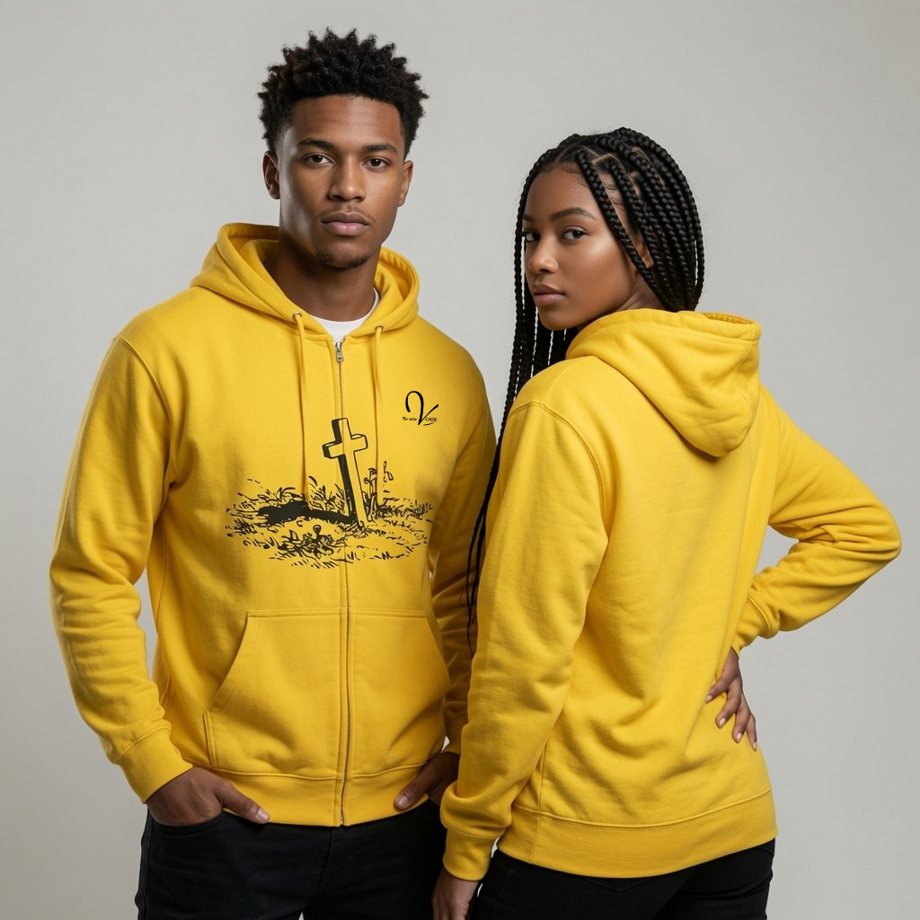 Cross zip hoodie - Unisex
