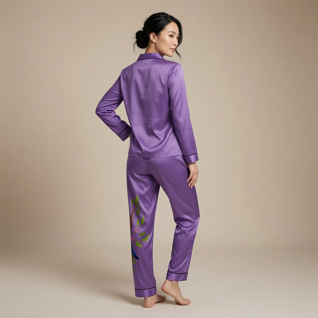 Purplebird Satin Pyjamas - Women