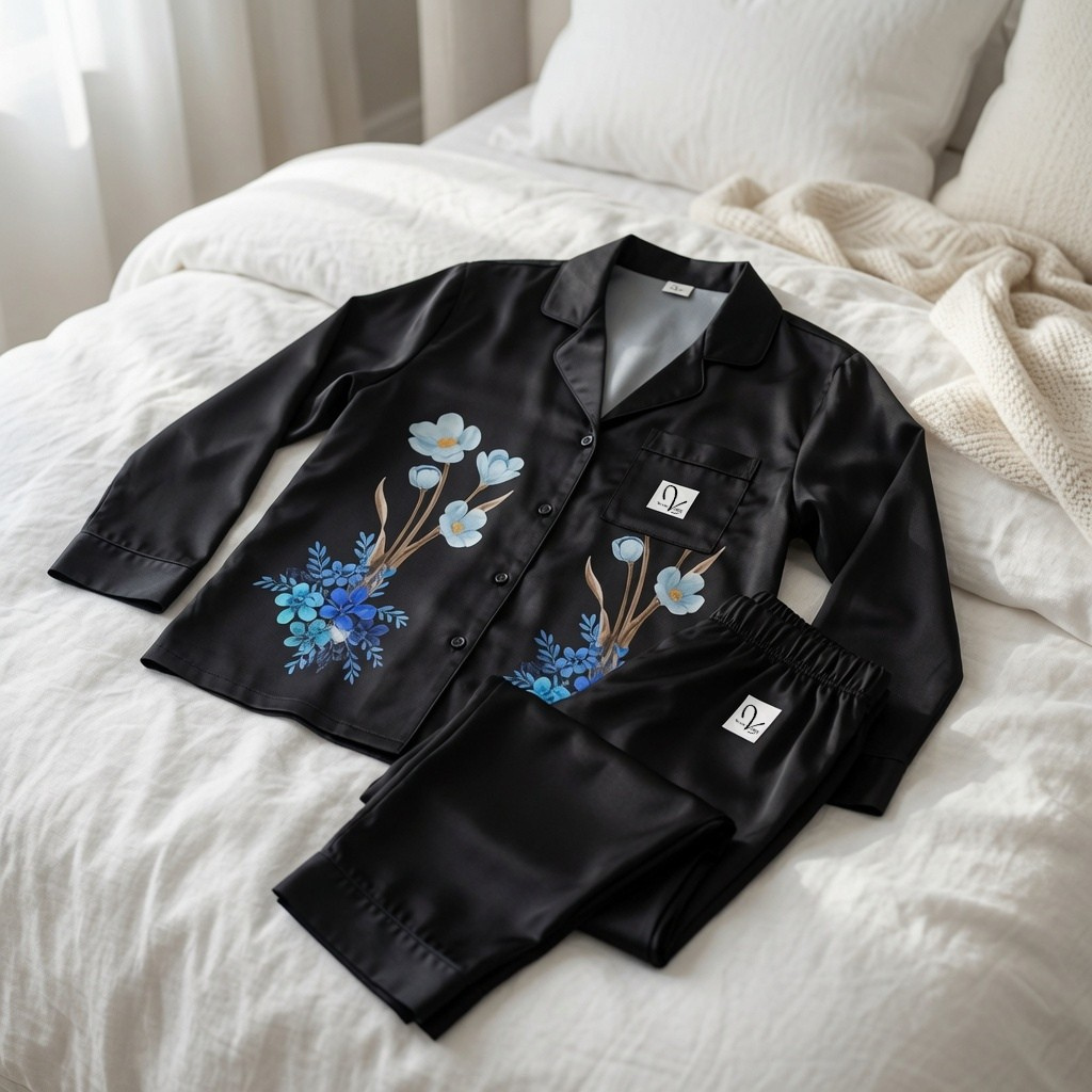 Floral satin pyjamas - Women